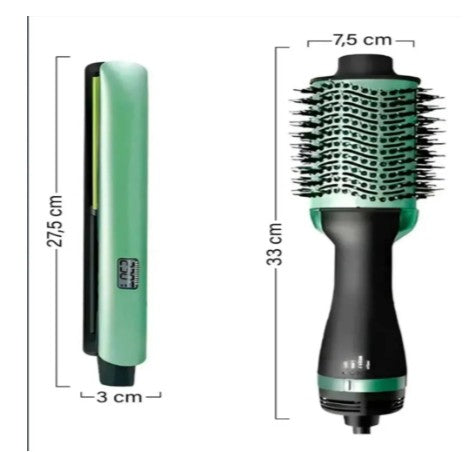 Cepillo Secador 3 en 1 — Seca, Alisa y Riza tu Cabello en Minutos